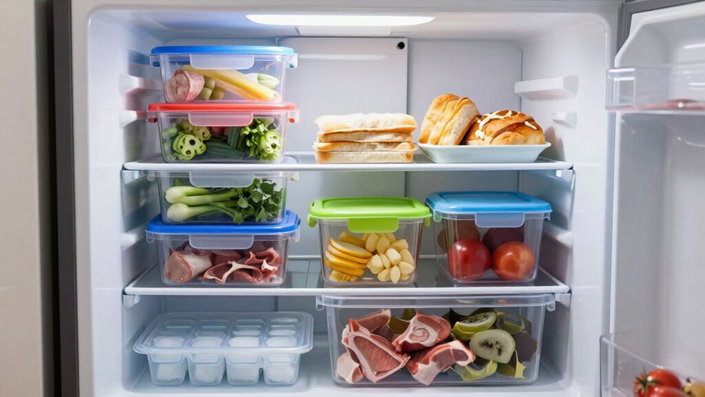 organized freezer for food safety