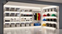 organized garage storage zones