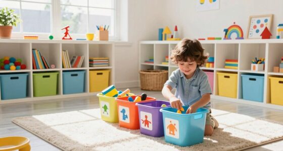 organized kids cleanup zones