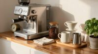 organized morning coffee station