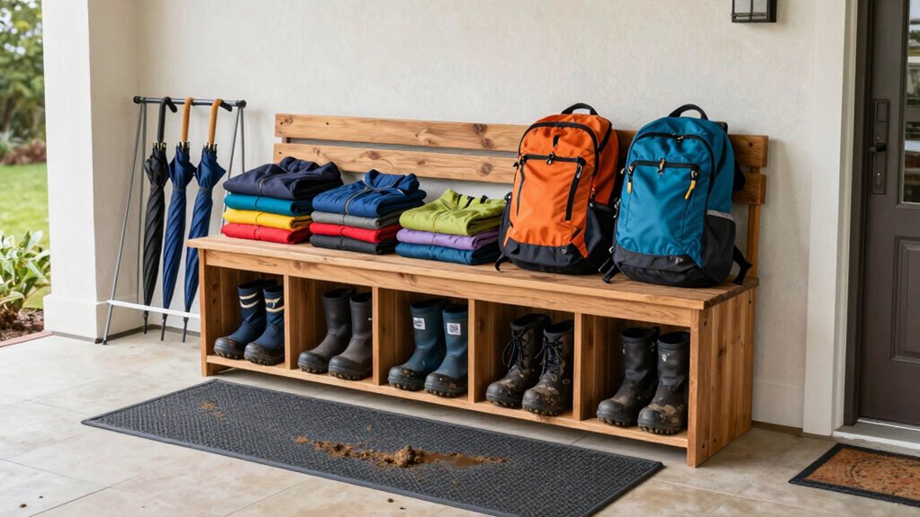 organized outdoor gear storage