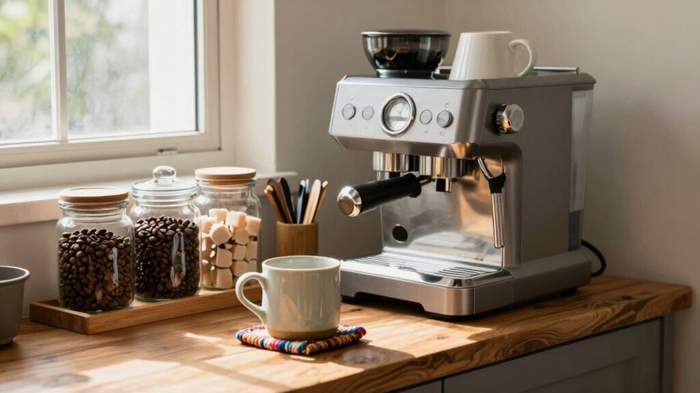 organized personalized coffee station