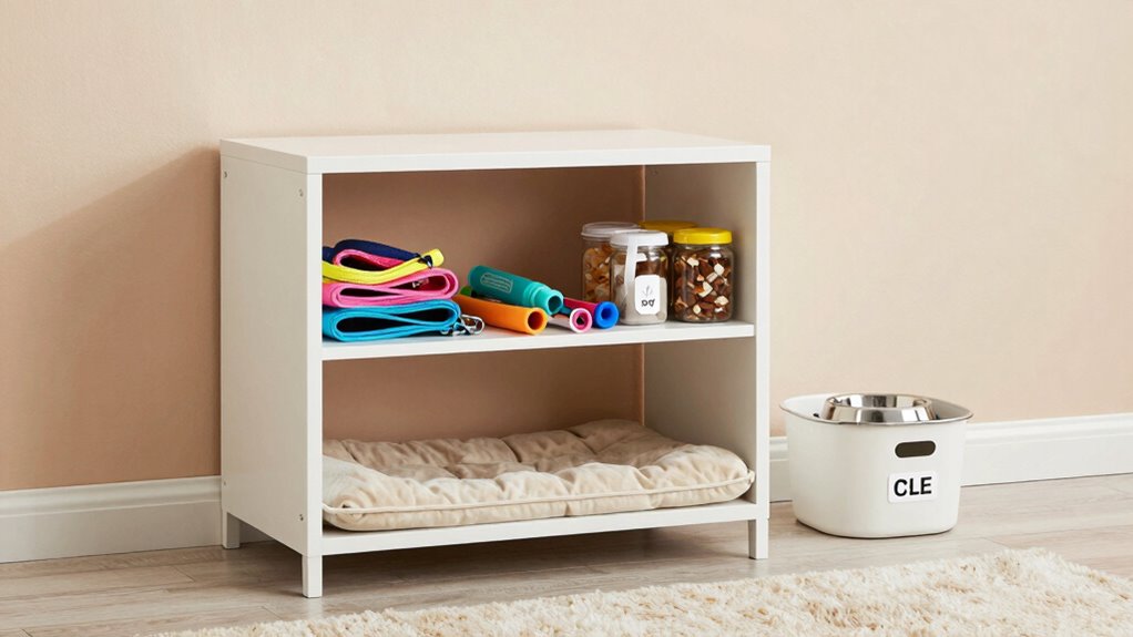 organized pet feeding areas