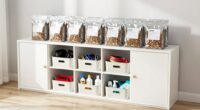 organized pet supply storage