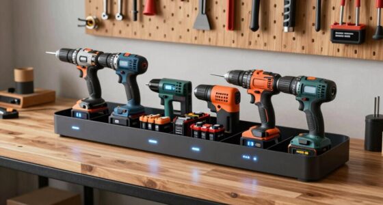 organized power tool charging