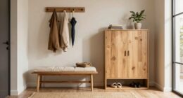 organized practical entryway setup
