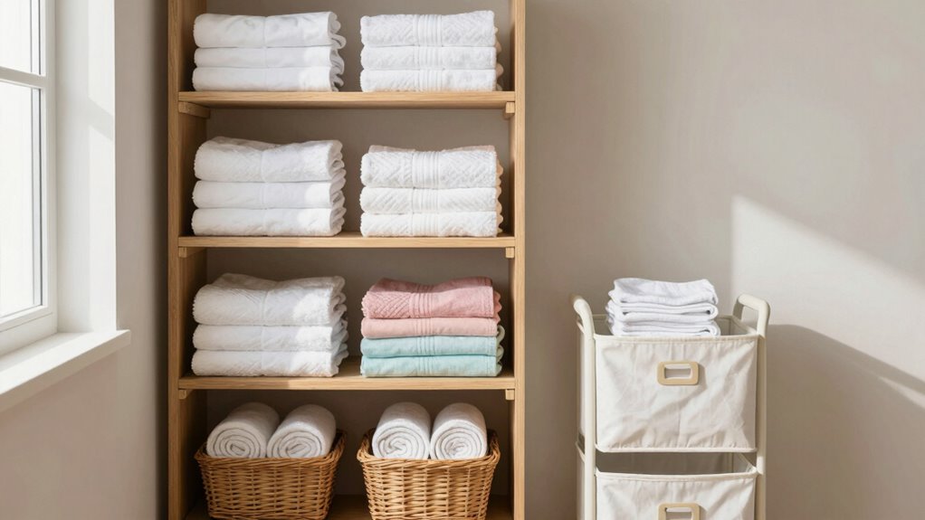 organized seasonal linen storage