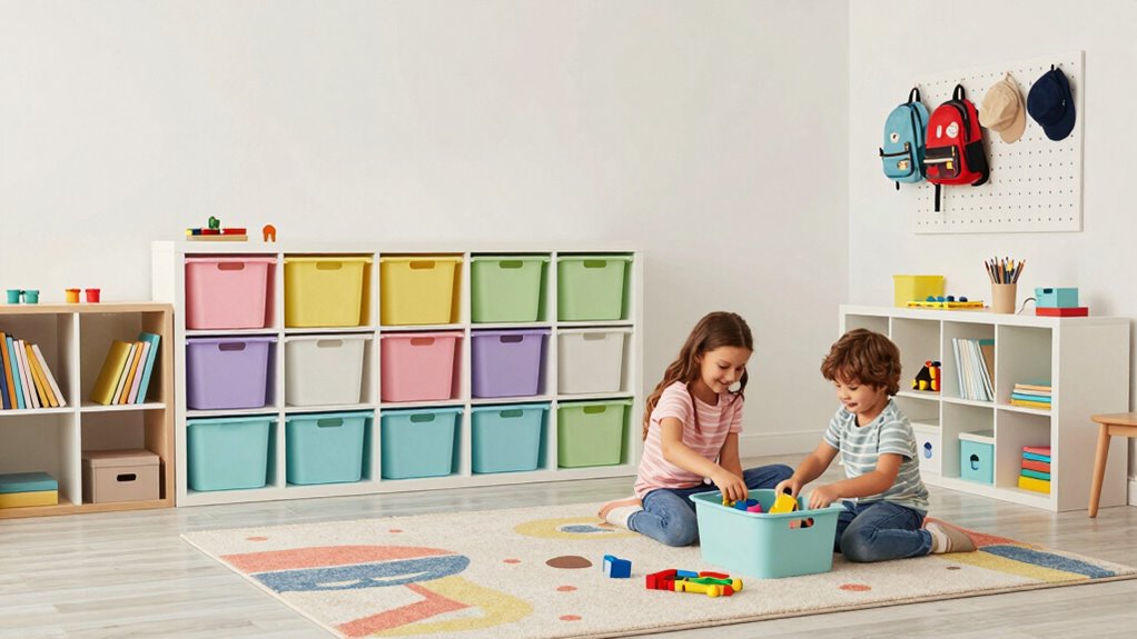 organized shared kids room