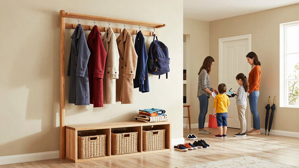 organized space saving entryway solution