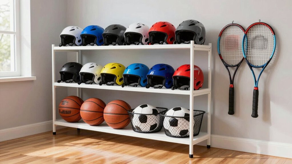 organized sports gear storage