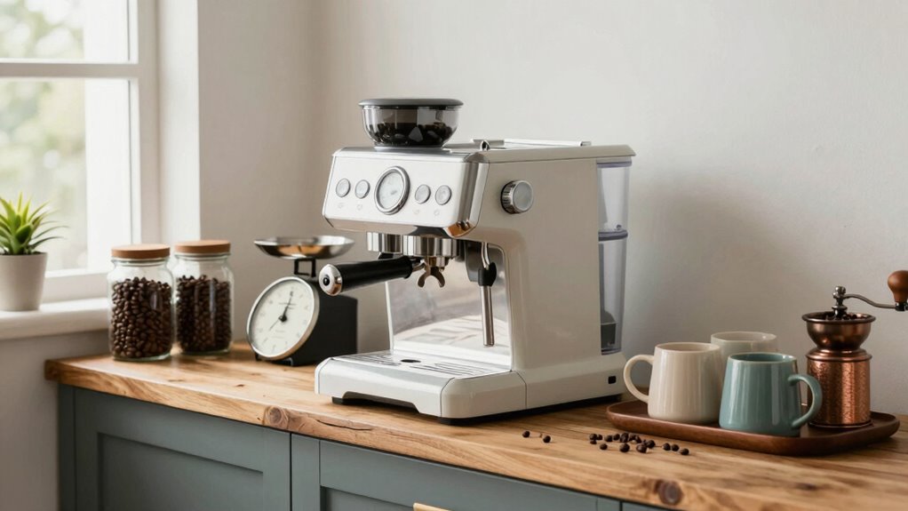 organized stylish coffee station