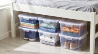 organized under bed storage solutions