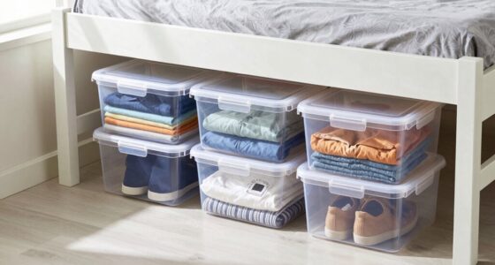 organized under bed storage solutions