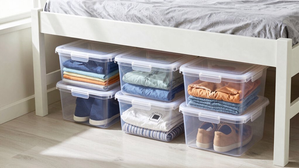 organized under bed storage solutions