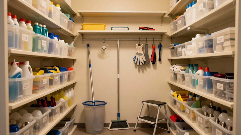 organized utility closet tips