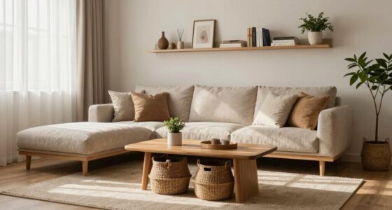 relaxed organized living space