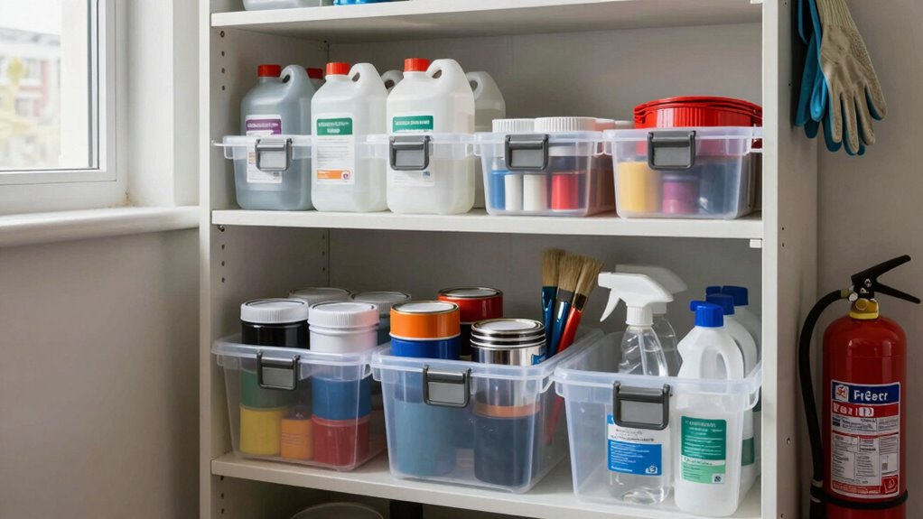 safe chemical and paint storage