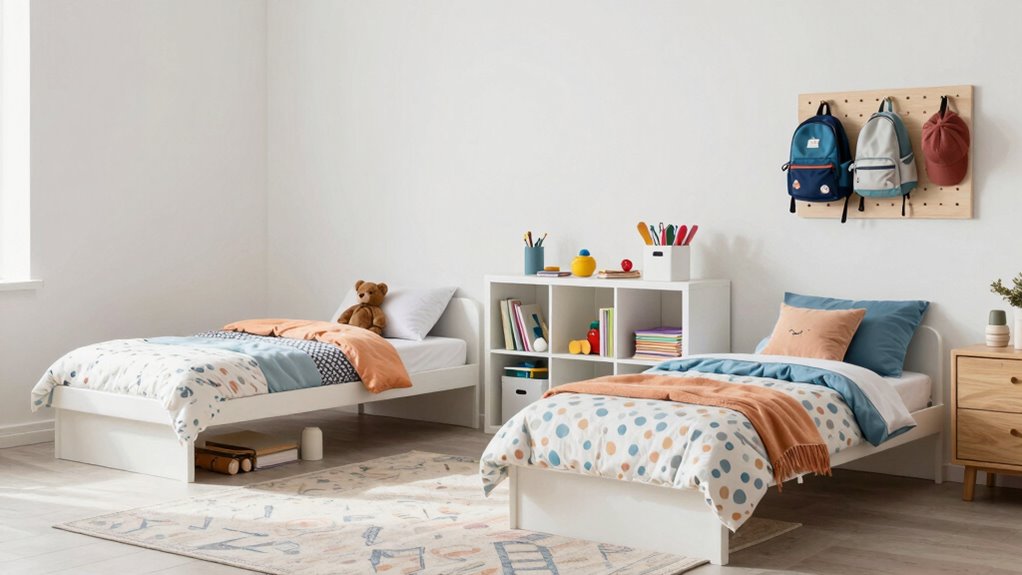 shared kids room organization