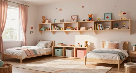 shared kids room organization