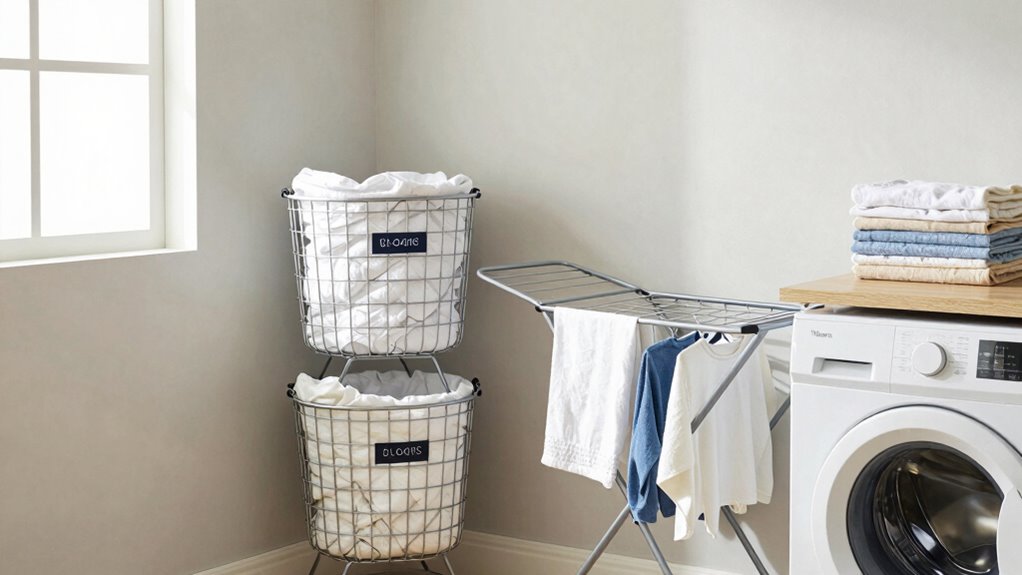 small space laundry organization