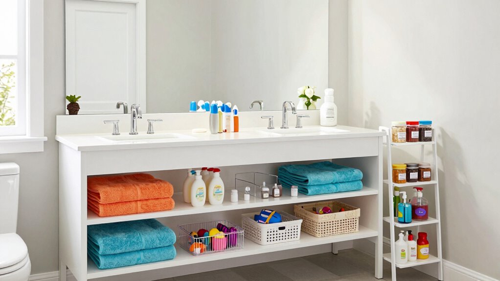 smart family bathroom organization