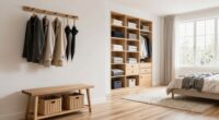 streamlined entryway to bedroom
