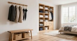 streamlined entryway to bedroom