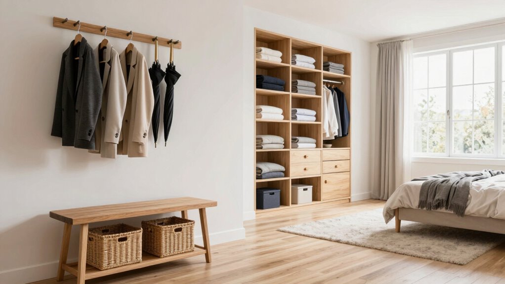 streamlined entryway to bedroom