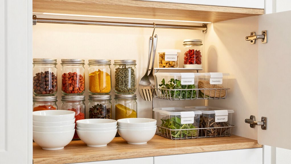 streamlined kitchen storage organization