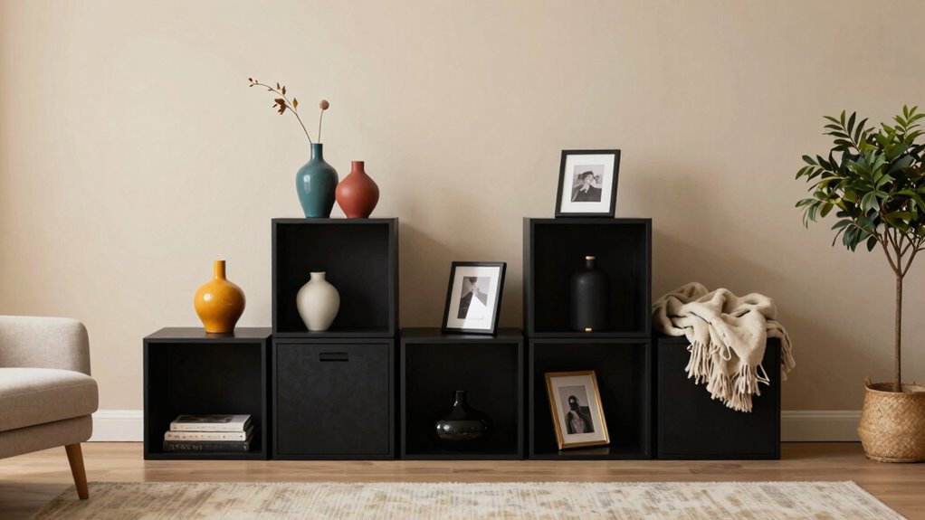 stylish coordinated storage decor