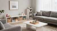 stylish living room storage