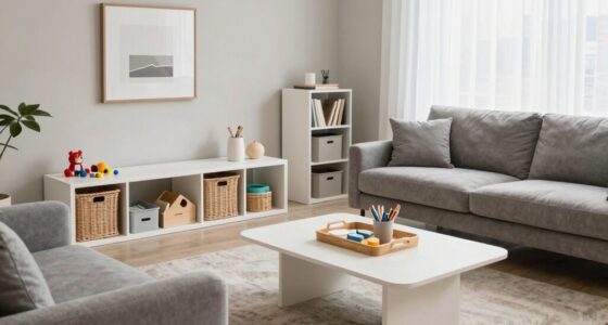 stylish living room storage