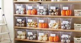 tidy seasonal decor storage