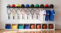 tidy sports gear storage