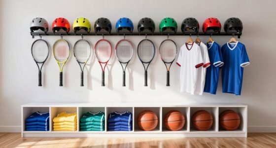 tidy sports gear storage