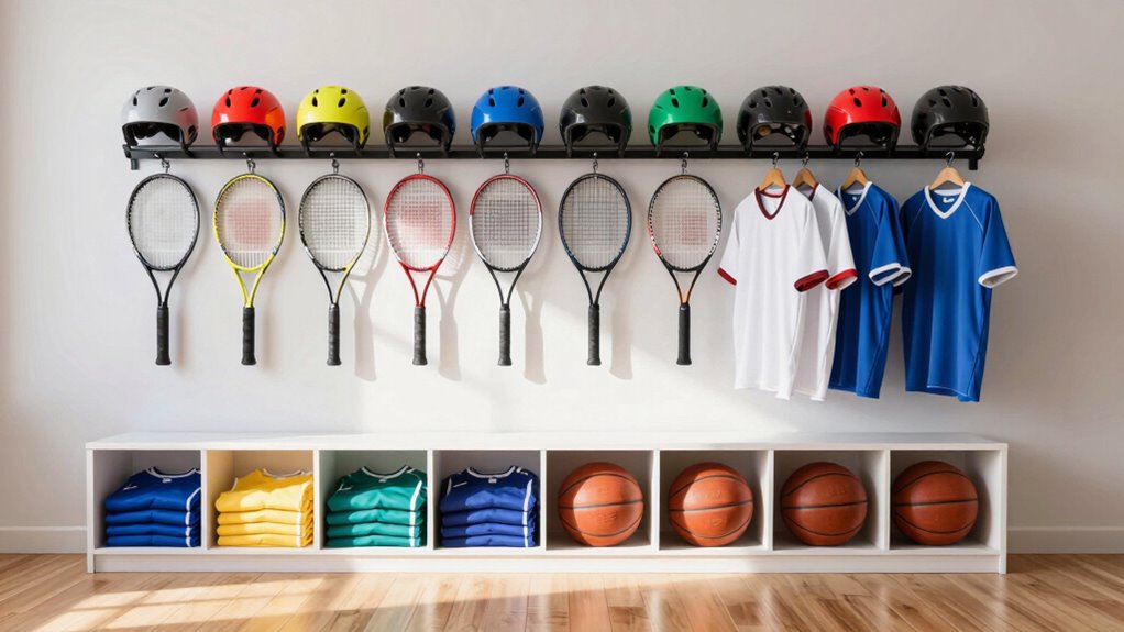tidy sports gear storage