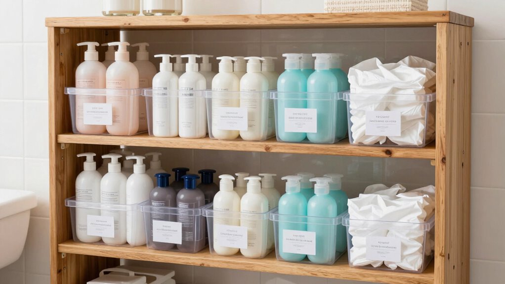 toiletry backstock organization tips
