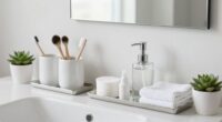 weekly bathroom counter organization