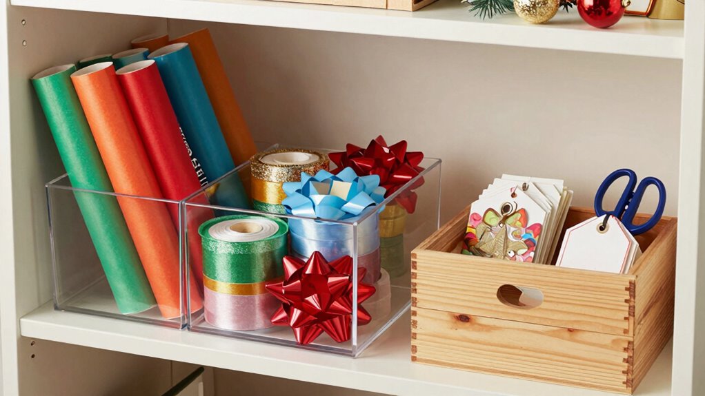 year round wrapping supply storage