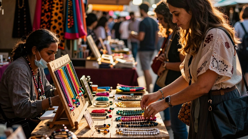 Bustling Street Culture Marketplaces